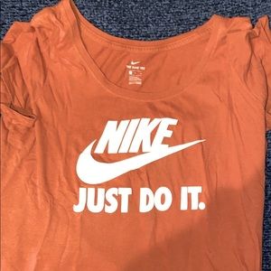 mike orange tshirt worm a few times not worn out though